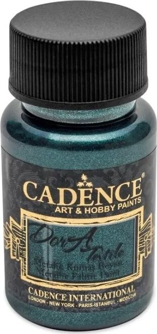 Cadence Metalická farba na textil 50 ml, petrolejová