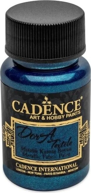 Cadence Metalická farba na textil 50 ml, tmavá modrá