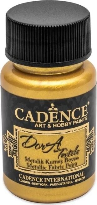 Cadence Metalická farba na textil 50 ml, sýta zlatá