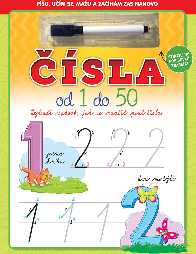 Čísla od 1 do 50: Nejlepší způsob, jak se naučit psát čísla