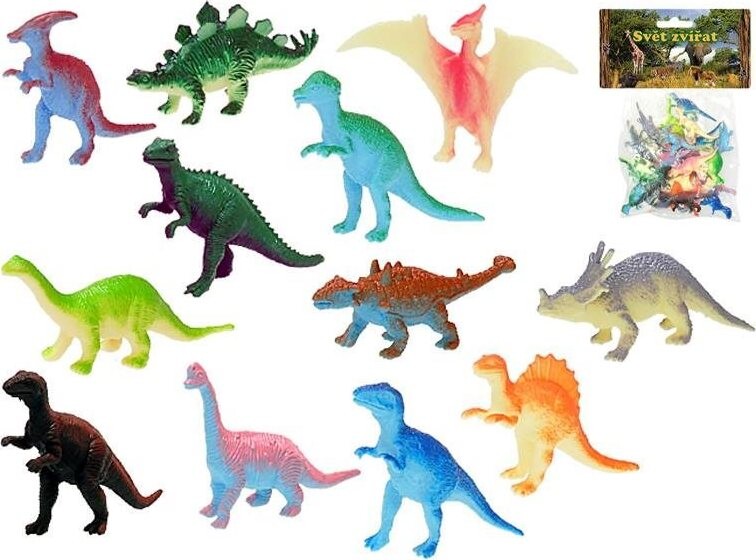 Dinosaurus 4 – 8 cm 12 druhov 12 ks