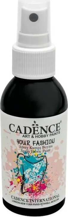 Cadence Farba na textil v spreji 100 ml, čierna