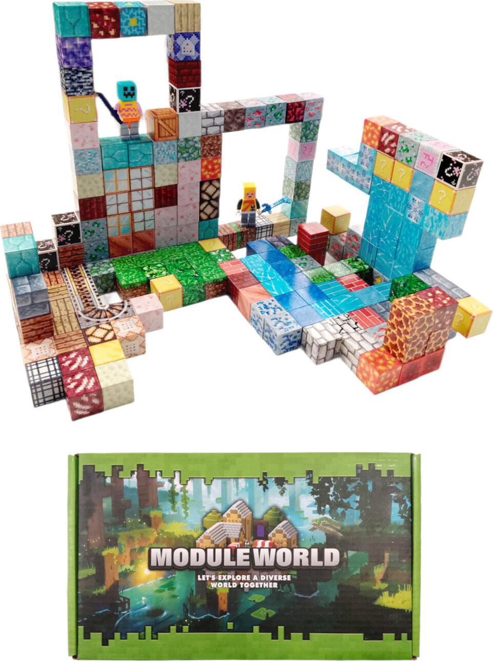 Toybit Magnetická stavebnice Minecraft Special blocks 202 ks