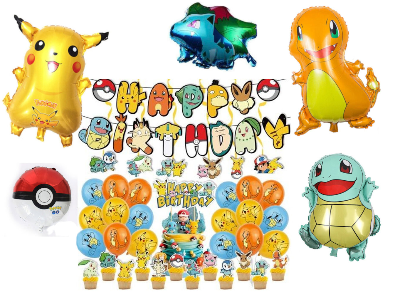FunCo Maxi narozeninová sada Pokémon 65 ks