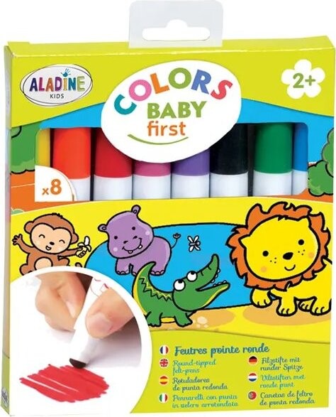 ALADINE Dětské fixy s kulatým hrotem 8 ks