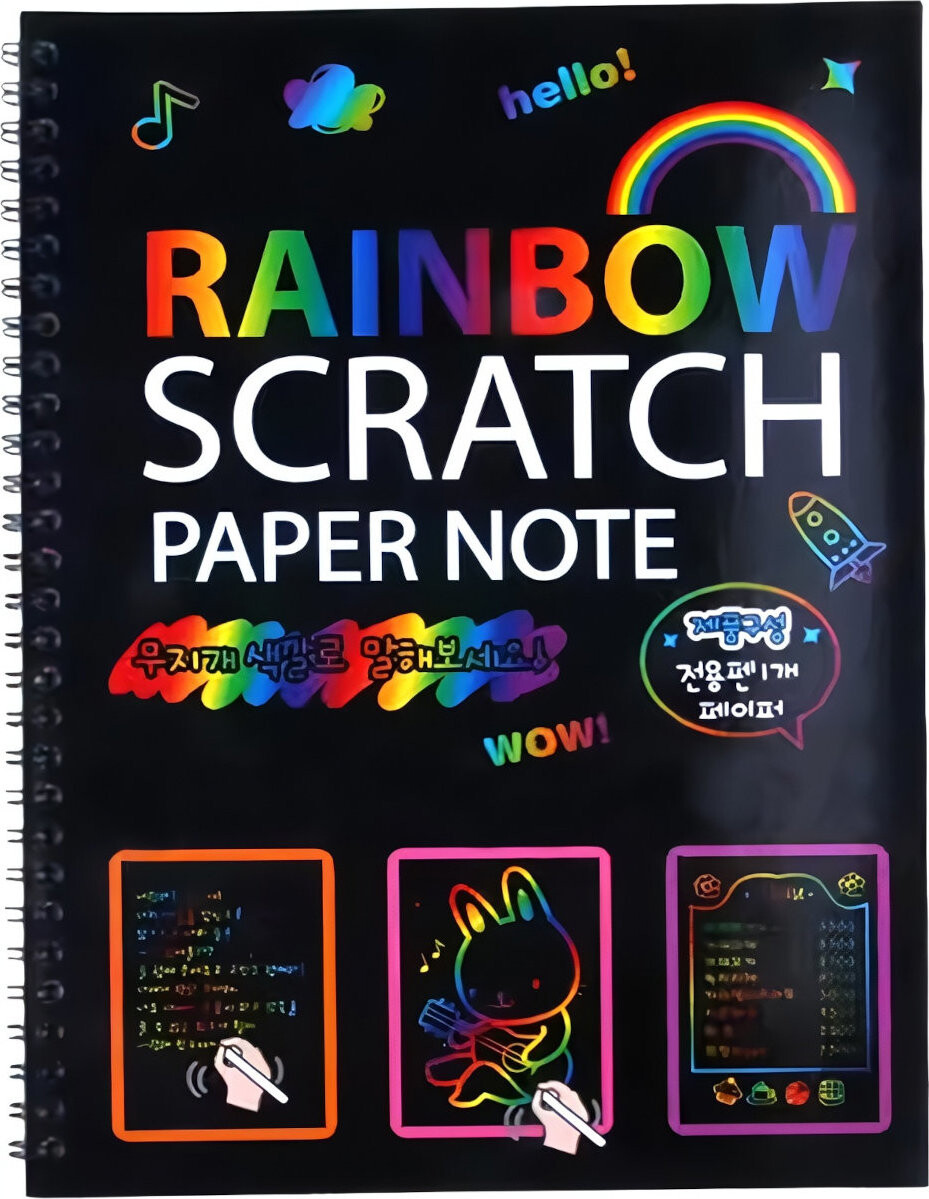 Kolorits Vyškrabávací blok Scratch art 10 listů C5
