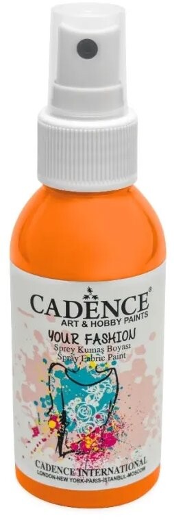 Cadence Farba na textil v spreji 100 ml, oranžová