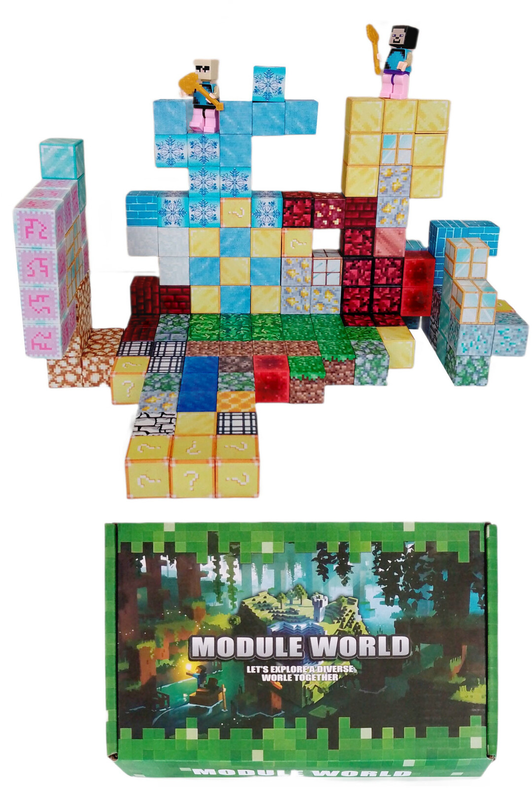 Toybit Magnetická stavebnice Minecraft Special blocks 152 ks