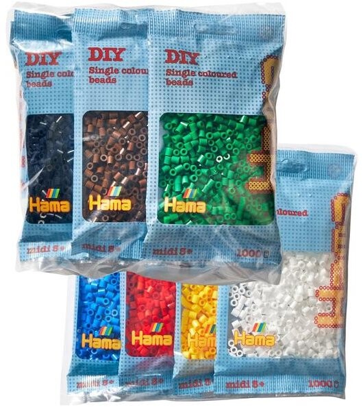 Hama Základné farby 7 × 1 000 ks midi