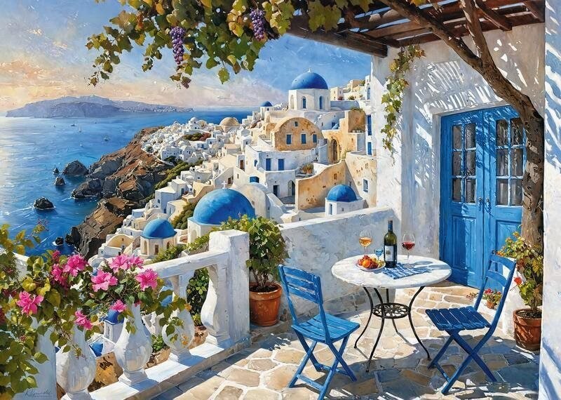 CHERRY PAZZI Santorinské Blues 1000 dielikov