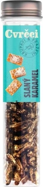SENS Chrumkavé & pražené svrčky 20 g – Slaný karamel