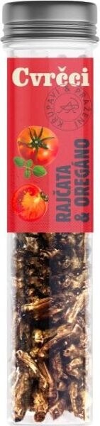 SENS Chrumkavé & praženie svrčky 20 g – Paradajka & Oregano