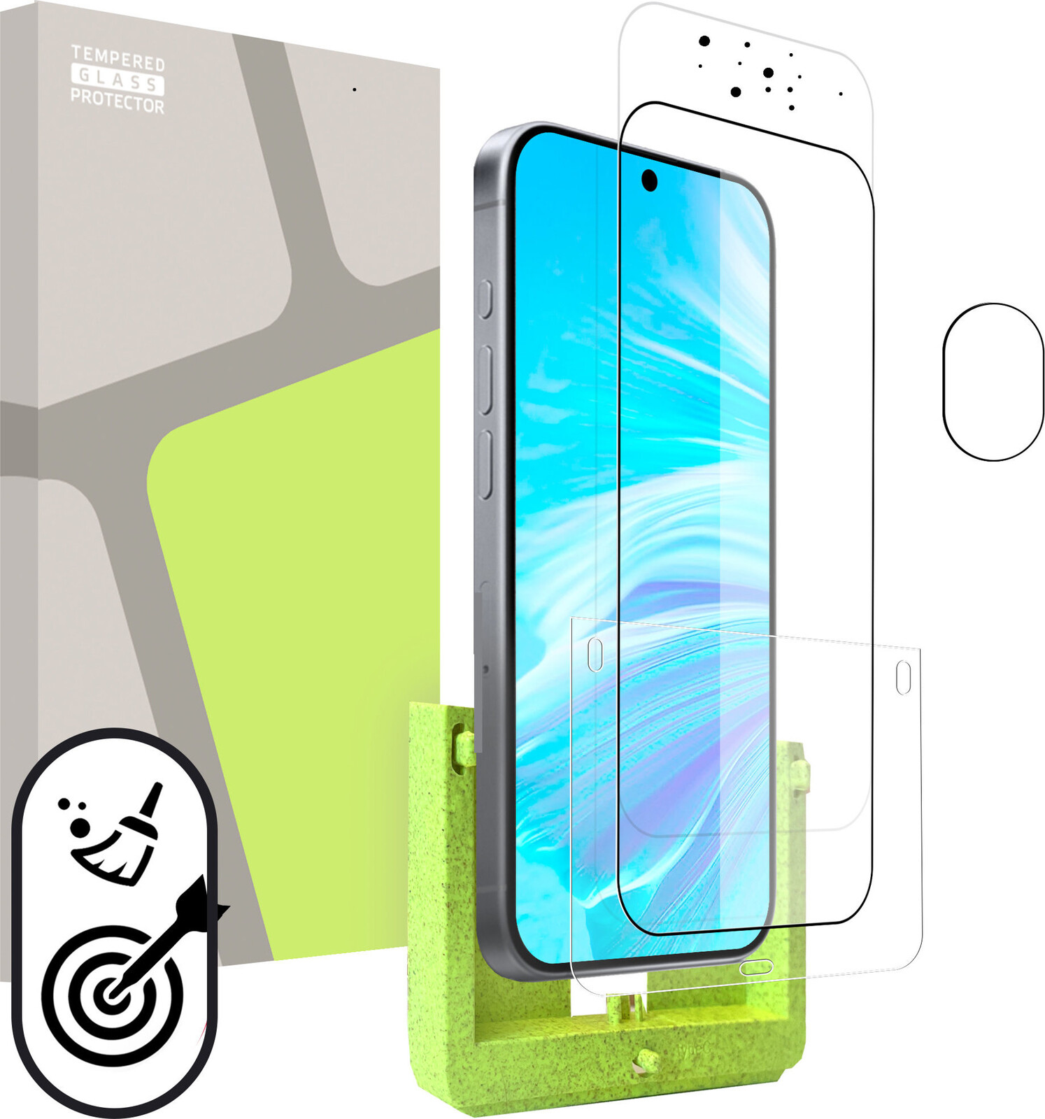 Tempered Glass Protector pre Google Pixel 9a (SAMOINŠTALAČNÝ APLIKÁTOR) + sklo na kameru