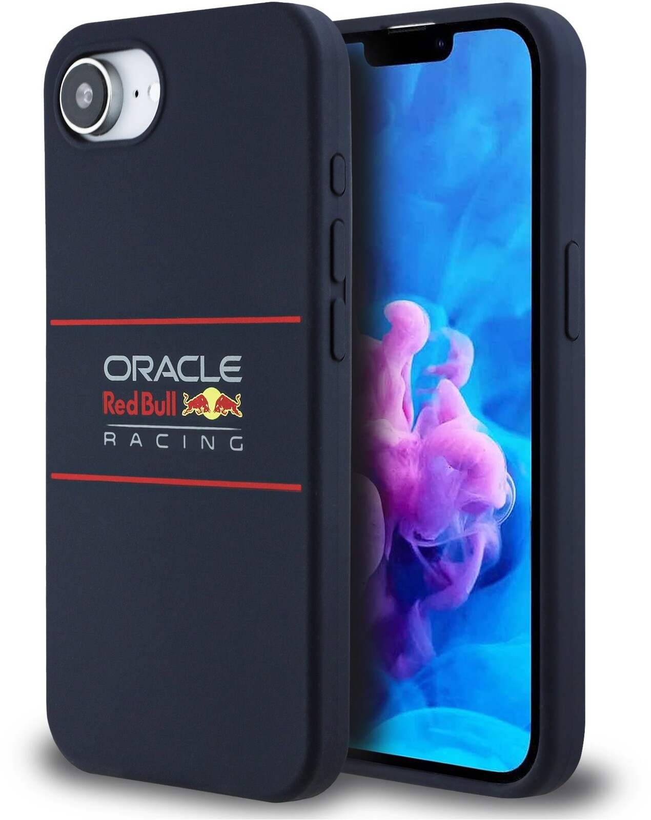 Red Bull Silicone Horizontal Logo MagSafe Zadný Kryt pre iPhone 16e/17e Navy