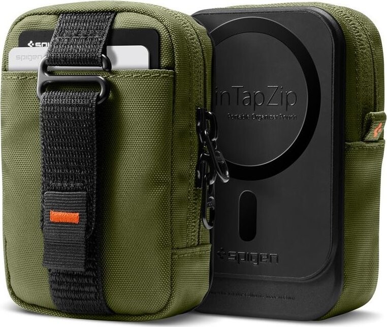 Spigen Portable Organizer Pouch TintapZip MagSafe Olive Green