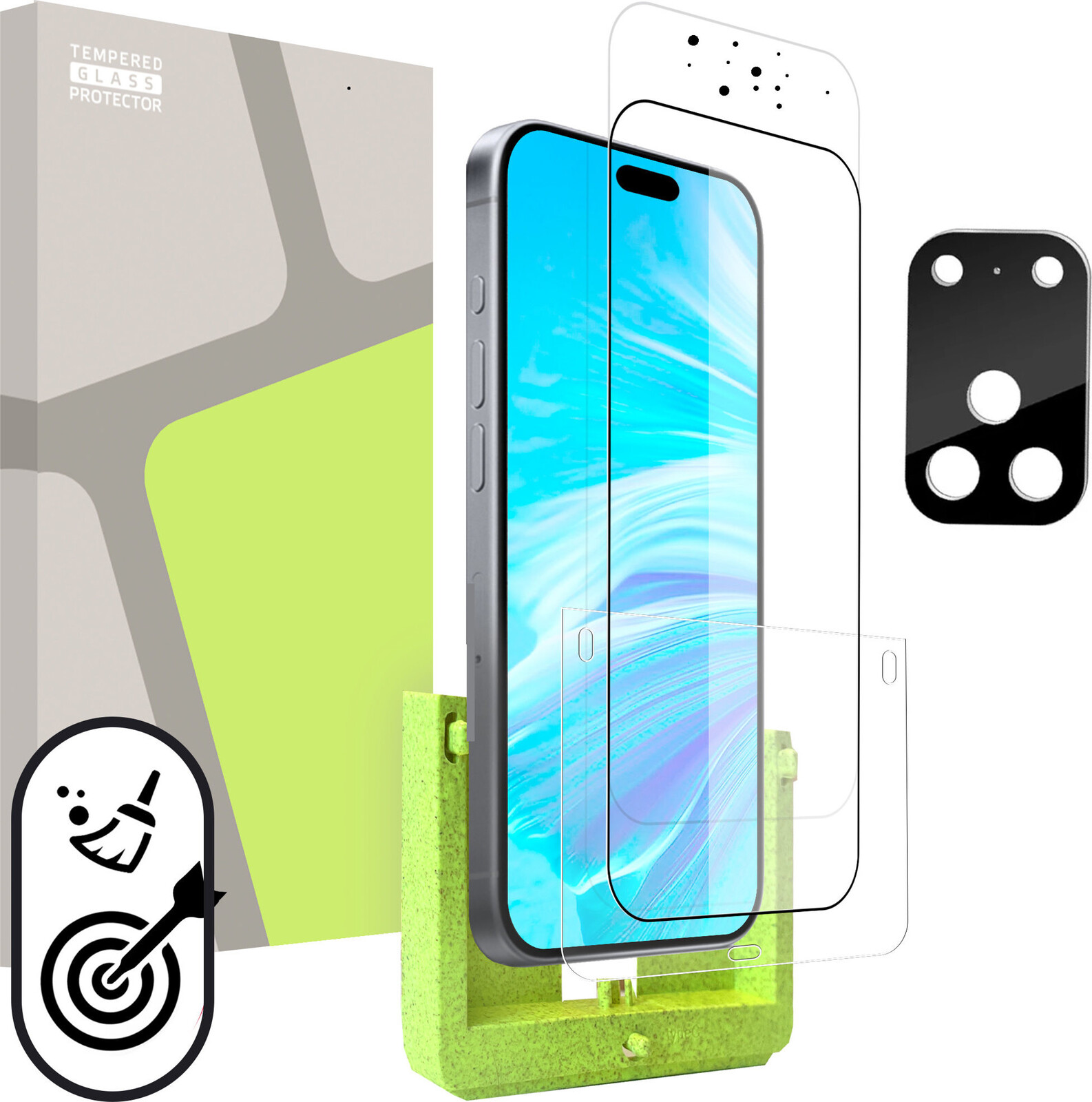 Tempered Glass Protector pre iPhone 17 Pro (SAMOINŠTALAČNÝ APLIKÁTOR) + sklo na kameru