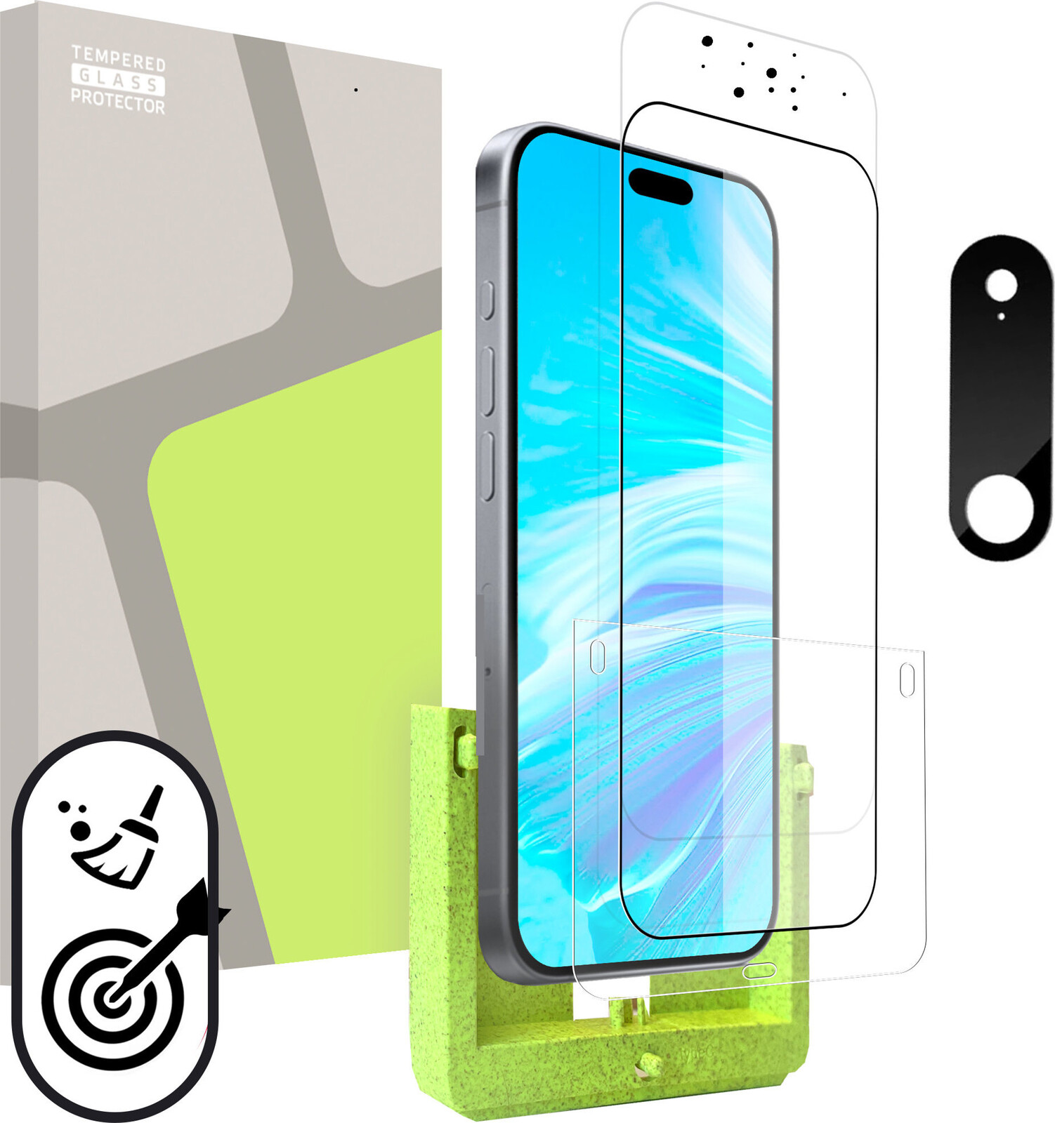 Tempered Glass Protector pre iPhone 17 Air (SAMOINŠTALAČNÝ APLIKÁTOR) + sklo na kameru