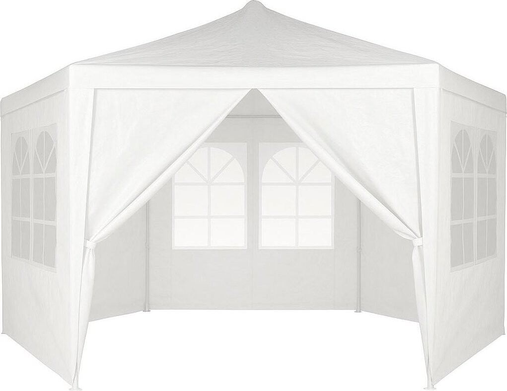 MultiGarden PAW-2X2X2 Záhradný altánok skladací 2 × 2 × 2 m + 6 bočných stien, biely