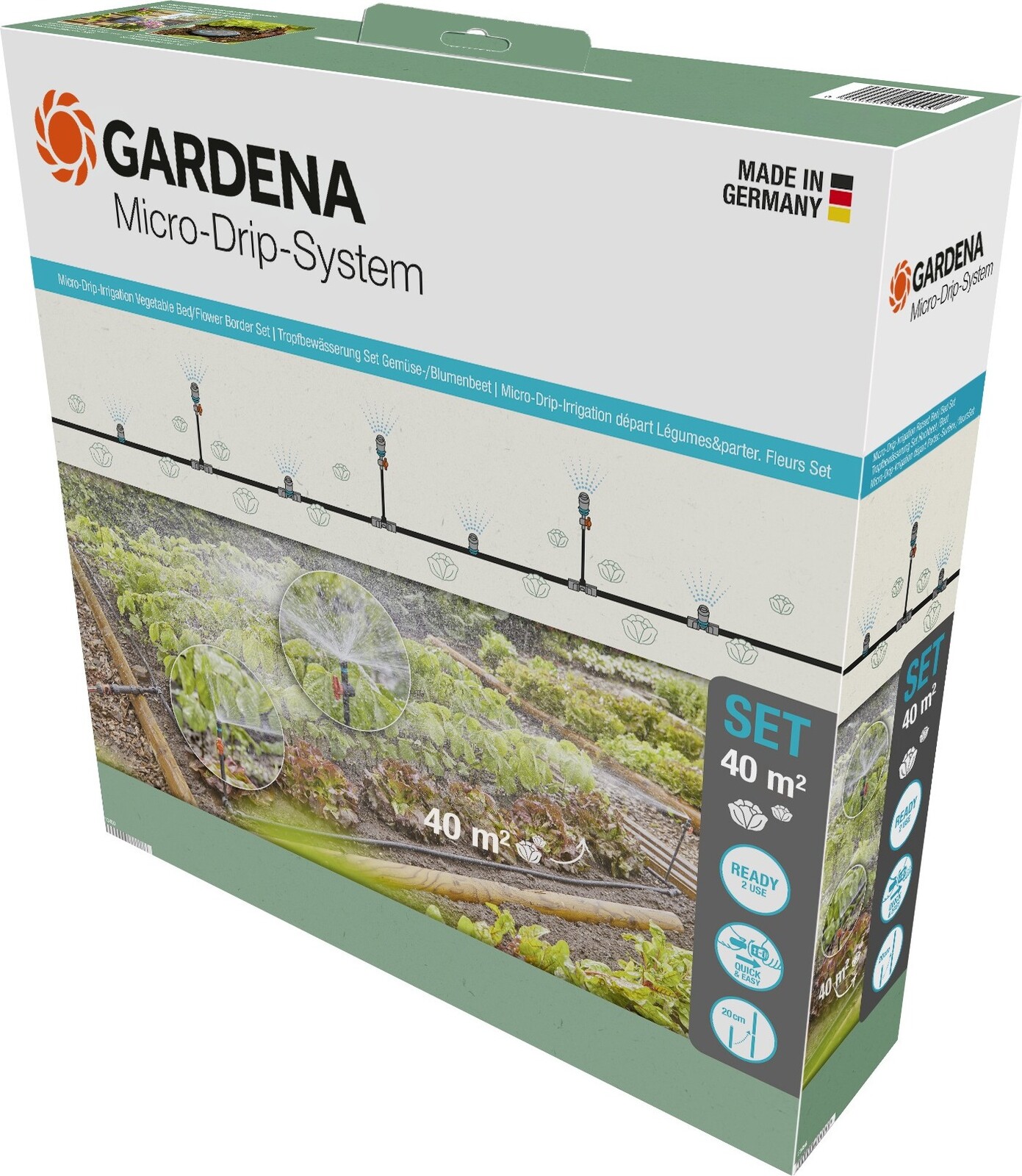 GARDENA MDS Štartovacia Súprava na záhony/okraje 40 m2