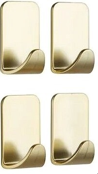 3M Command Small Metallic Hook 17032-G-4-FGNP, zlatý, 4 kusy