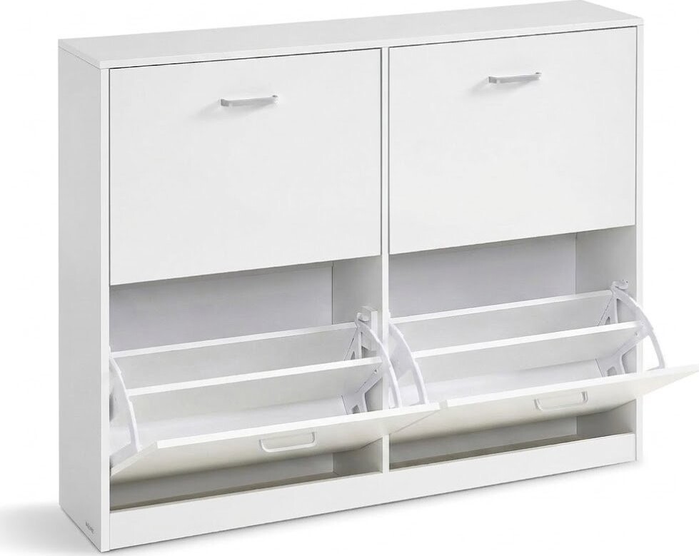 Songmics a Vasagle Výklopný botník Klein 105,5 cm, biely