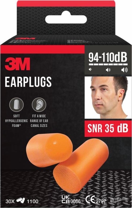 3M Zátky do uší 1100-30, 30 párov