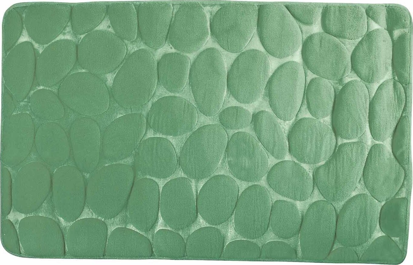 MSV Kúpeľňová predložka Pebbles 50 × 80 cm zelená