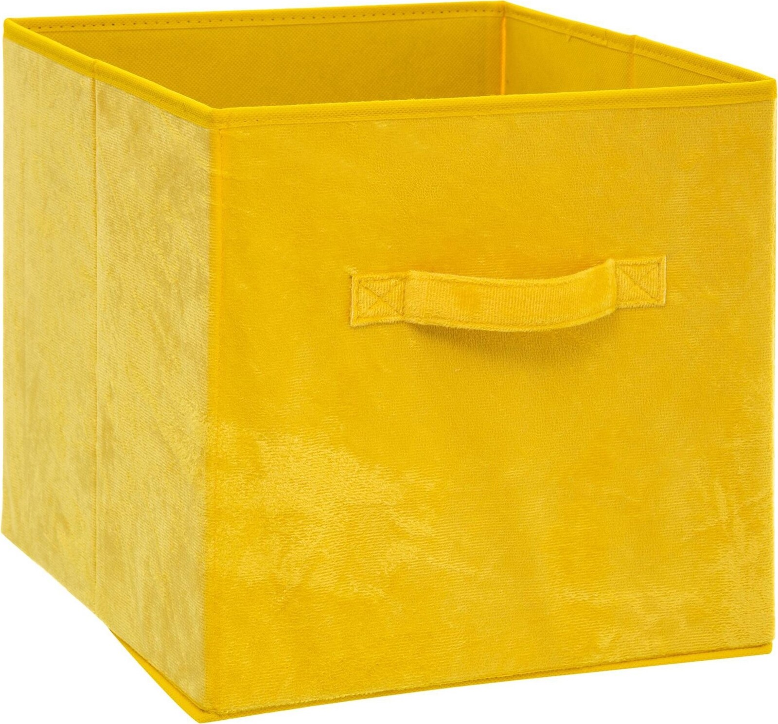 5five Úložný velúrový box 31 cm, horčicový