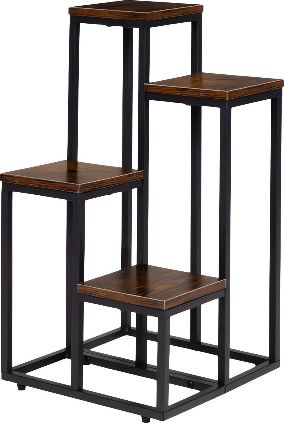 ModernHome ME-ATS18 Stojan na kvety 67 cm, 4 police, tmavé drevo