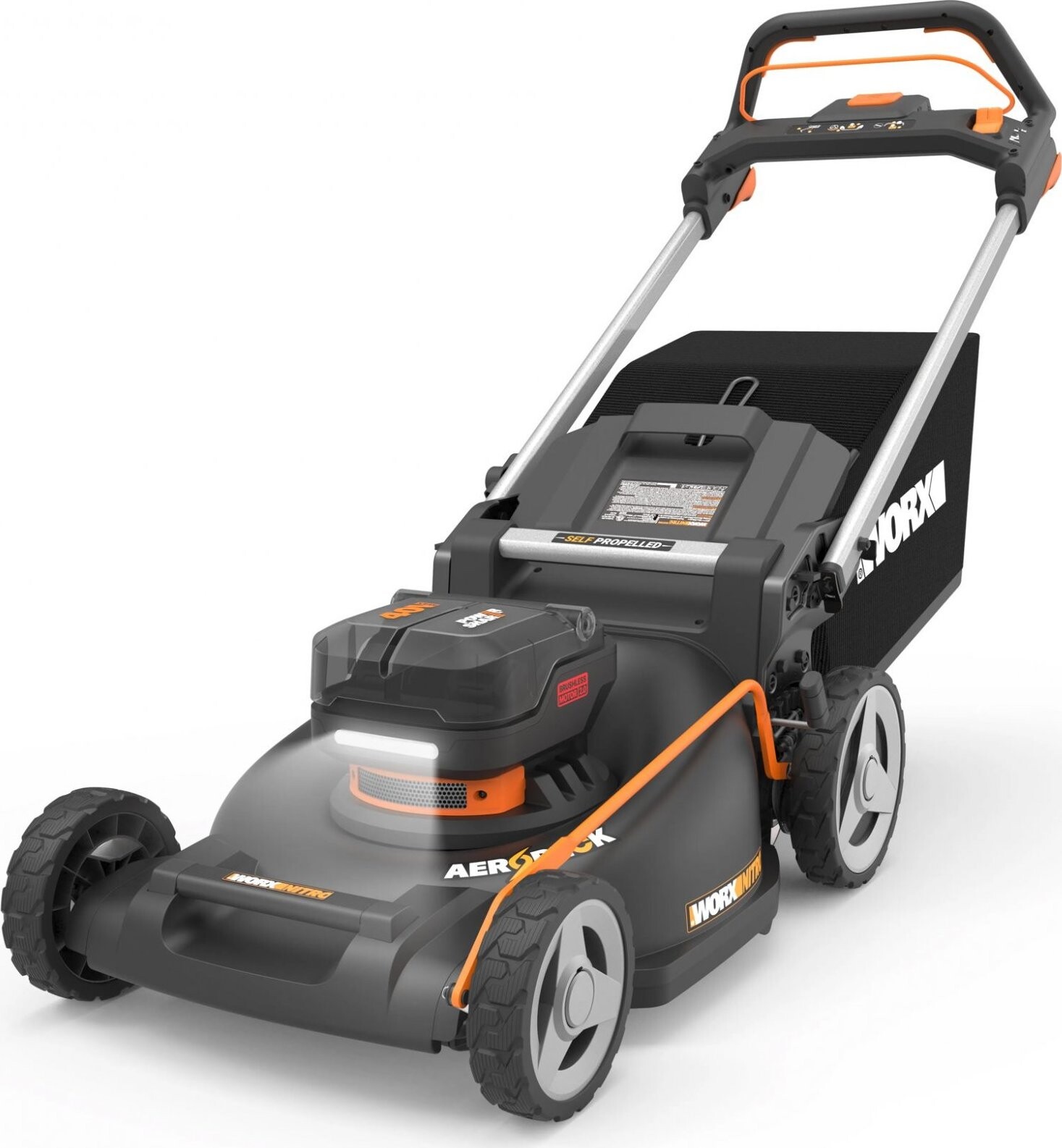 WORX Rotačná kosačka AKU 40 V WG760E (2× 5 Ah)
