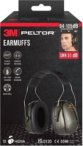 3M Peltor Chrániče sluchu zelené H520A-1
