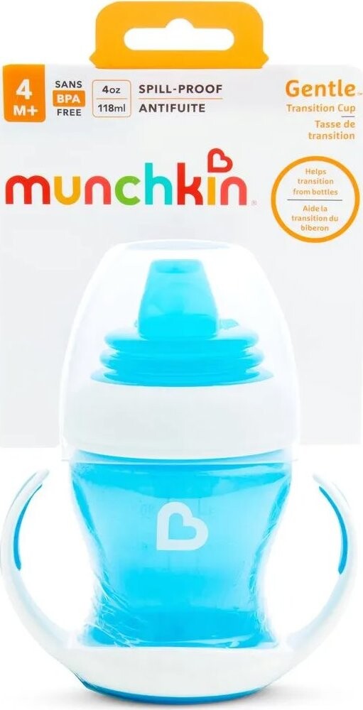 Munchkin GENTLE™ první hrneček, 118 ml, 4m+, modrý
