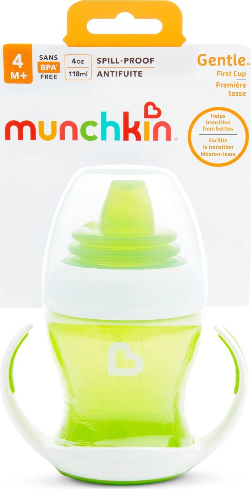 Munchkin GENTLE™ první hrneček, 118 ml, 4m+, zelený