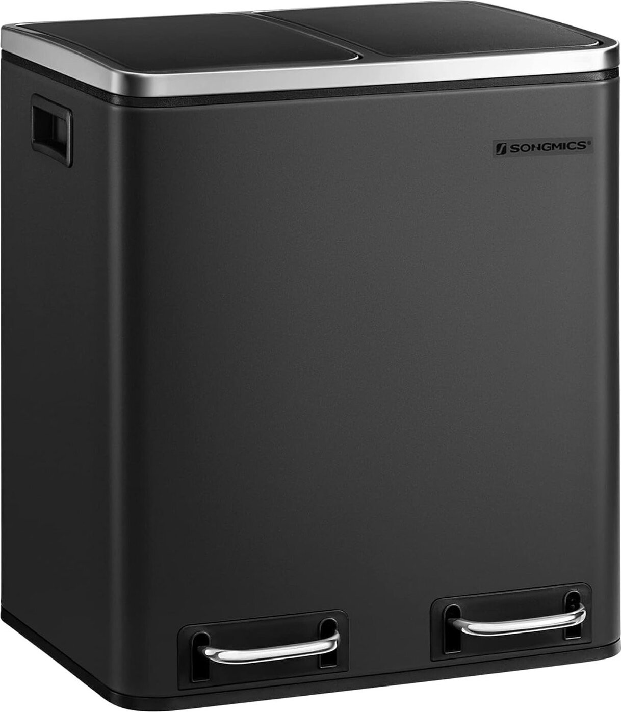 Songmics Odpadkový kôš na triedený odpad Bins 30 l, antracit