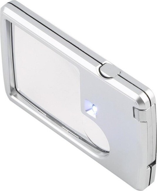 Verk Vrecková lupa s LED svetlom 3×/6×, 8,9 × 5,7 × 0,9 cm