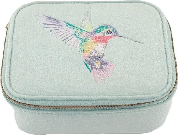 Wrendale Designs Vyšívané cestovné puzdro na šperky Kolibrík