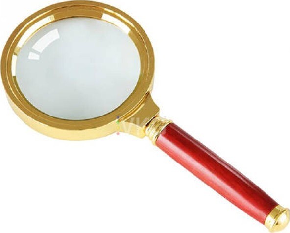 Verk Lupa so zväčšovacím sklom 80 mm, zlatá