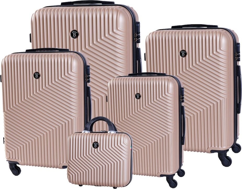 Bertoo Milano Cestovný kufor, champagne set 5 v 1