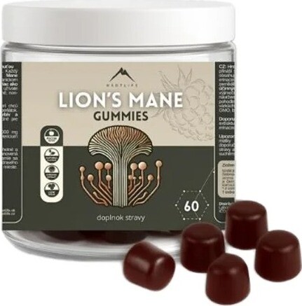 Hrotlife Gumové bonbóny s výtažkem z Lion's mane 60 kusů