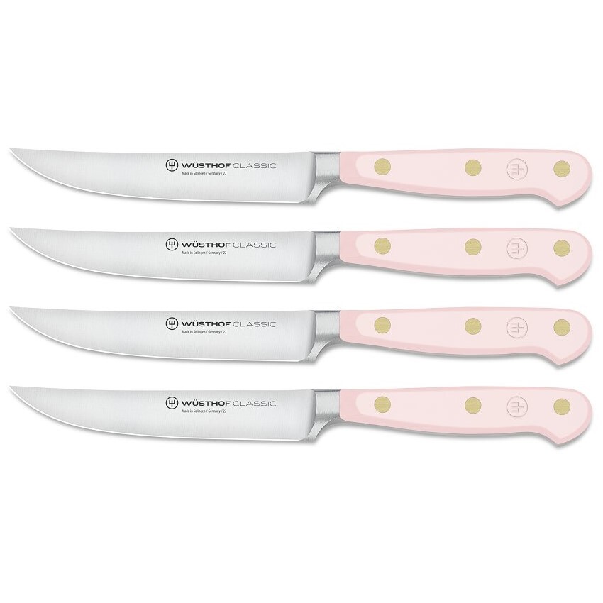 Steakové nože CLASSIC COLOUR , sada 4, 12 cm, ružová himalájska soľ, Wüsthof