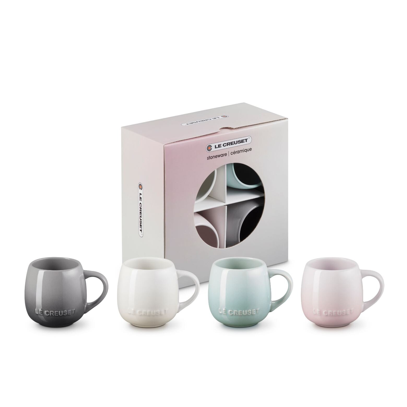 Hrnček COUPE 320 ml, sada 4 ks, kamenina, Le Creuset