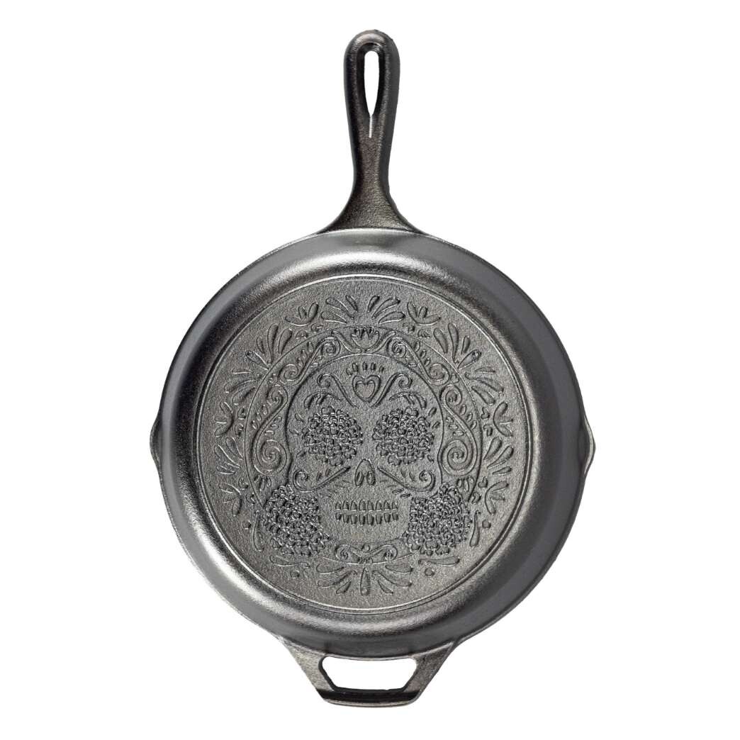Panvica na vyprážanie SUGAR SKULL 26 cm, liatina, Lodge