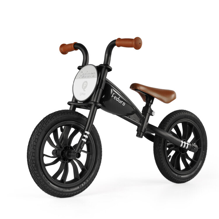 QPLAY Odrážadlo Feduro Black, vek 3-6 rokov, do 30 kg