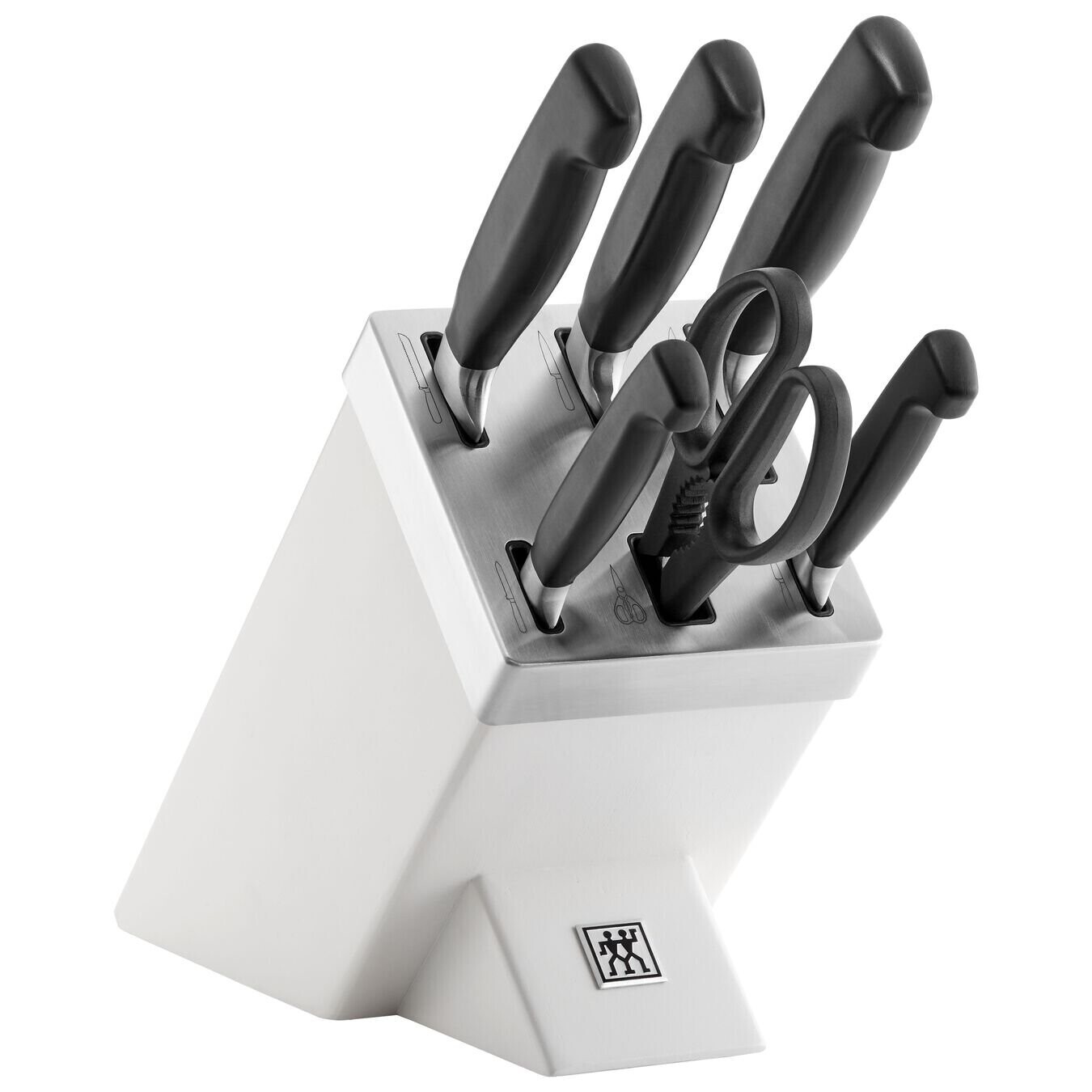 Zwilling Four Star Samoostriaci blok s nožmi, biely, 7 ks 1002304