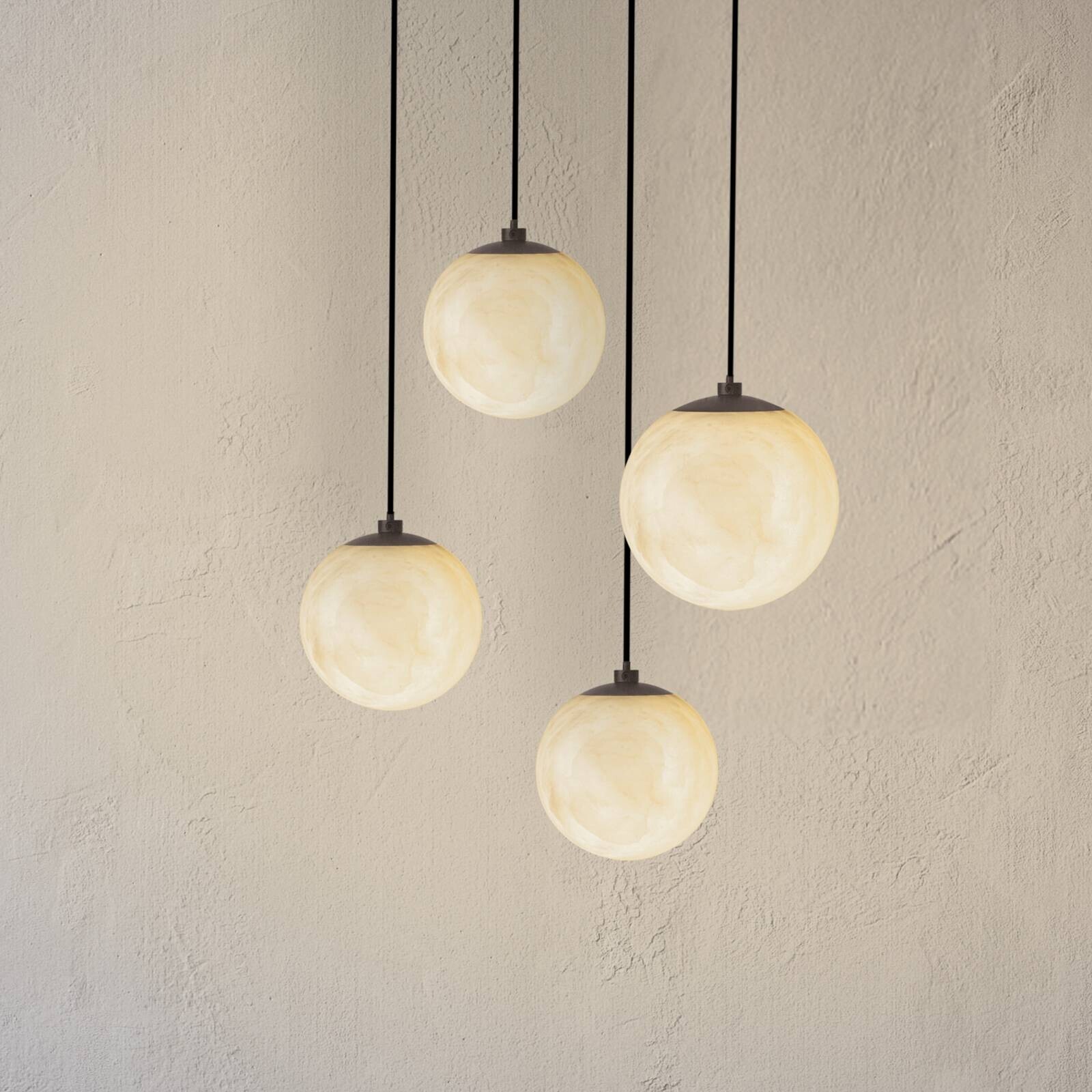 LED závesné svietidlo ARE, čierne, alabastrové, Ø 8 cm, CCT, DALI