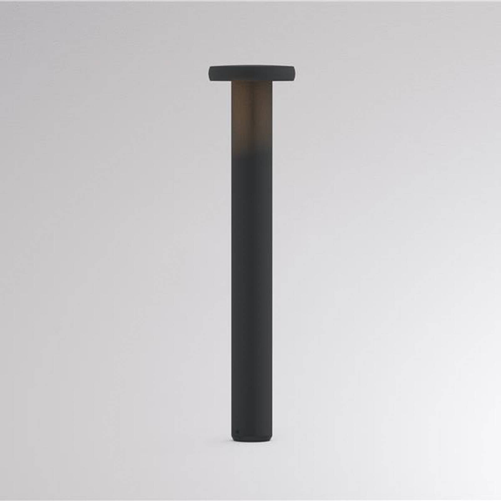 Chodníkové LED svetlo CIRC, zapnutie/vypnutie, antracitová farba, výška 82 cm,