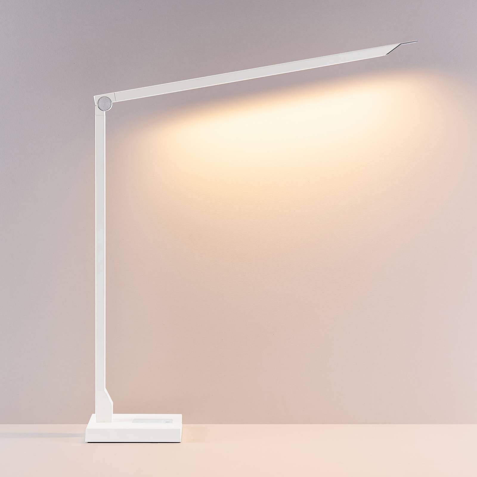 LED stolná lampa FLOYD ACCU, biela, 55 cm, CCT, stmievateľné