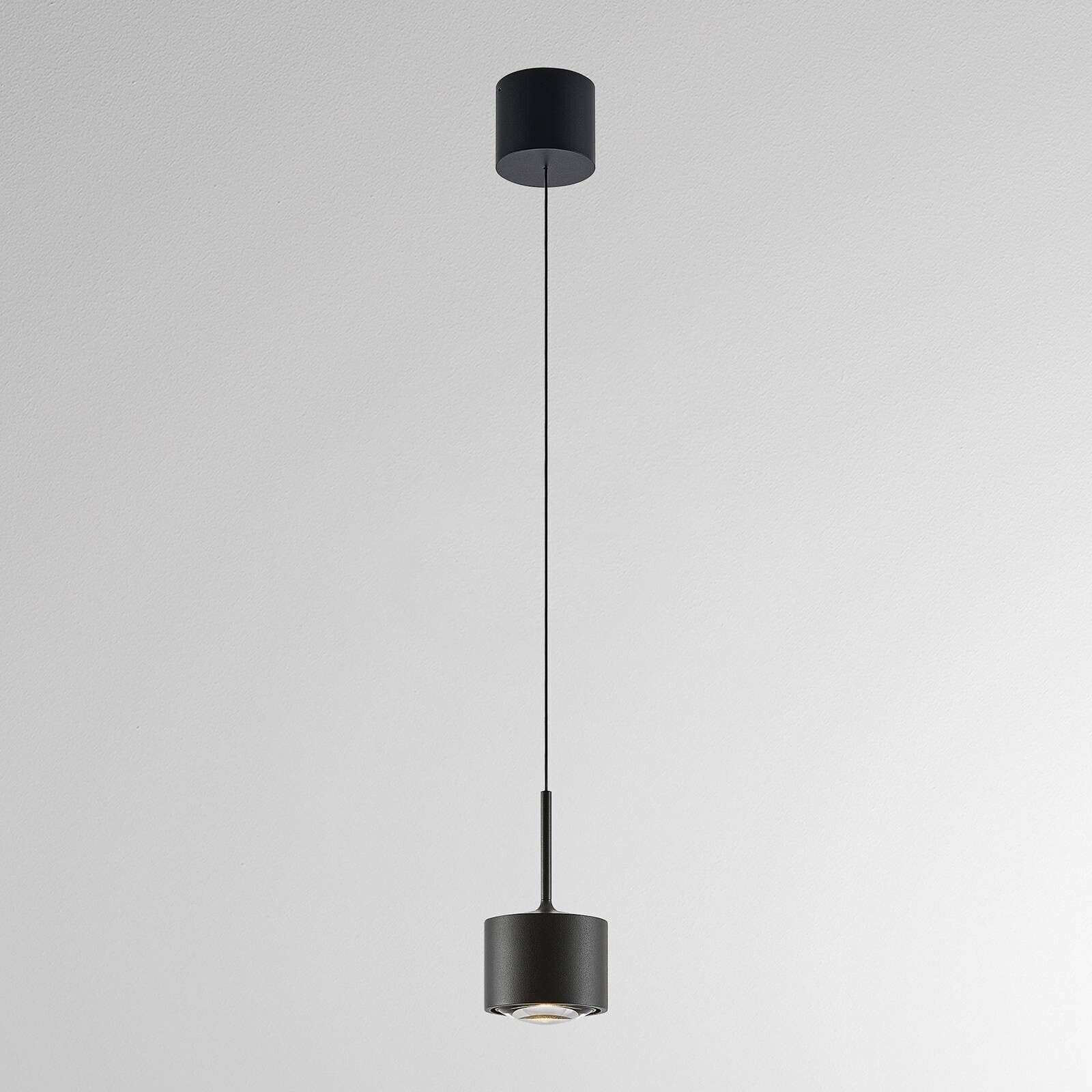 LED závesné svietidlo MAG MINI, čierne, Ø 9 cm, CCT, stmievateľné, kovové