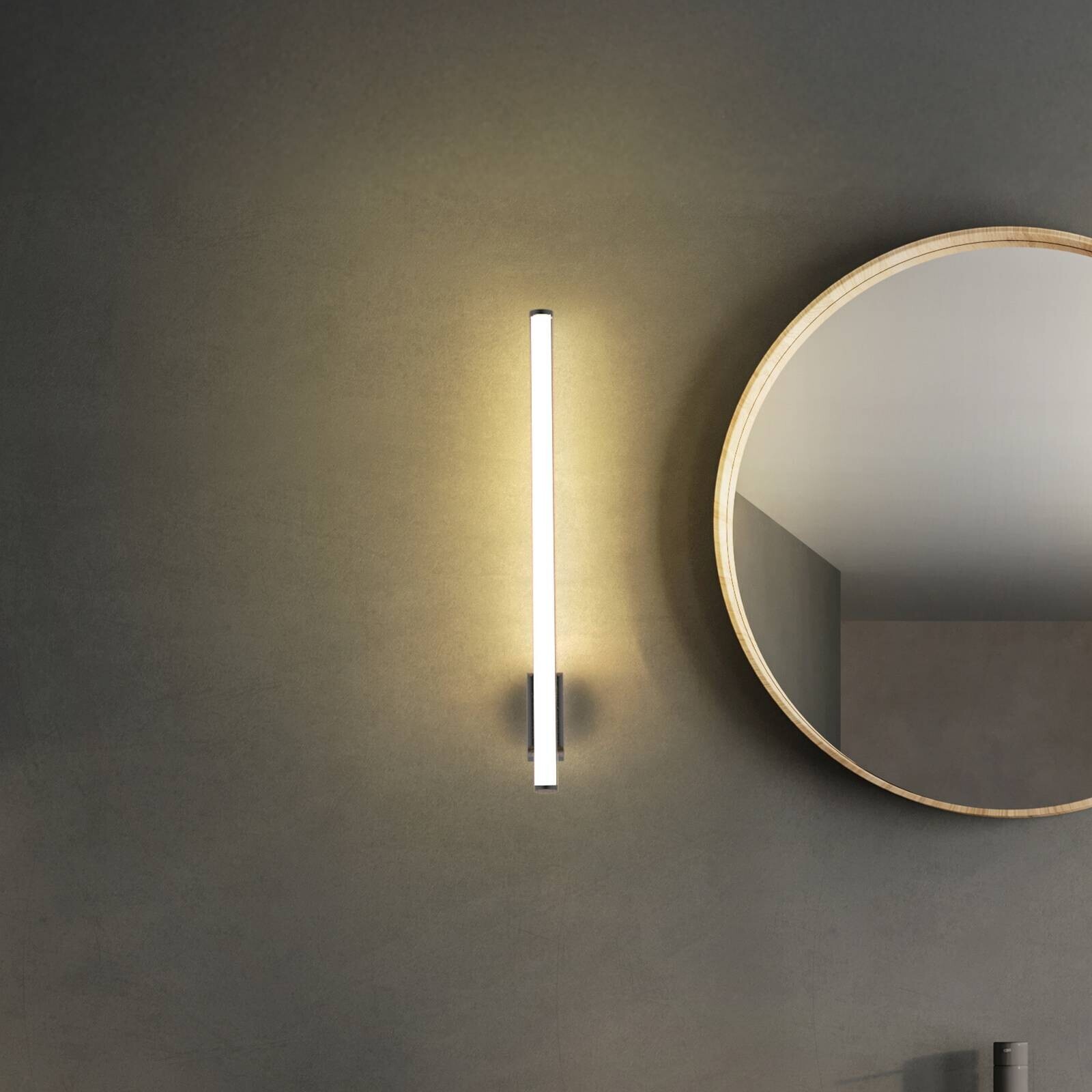 LED nástenné svetlo VINA UP M, čierna, výška 60 cm, IP44, CCT