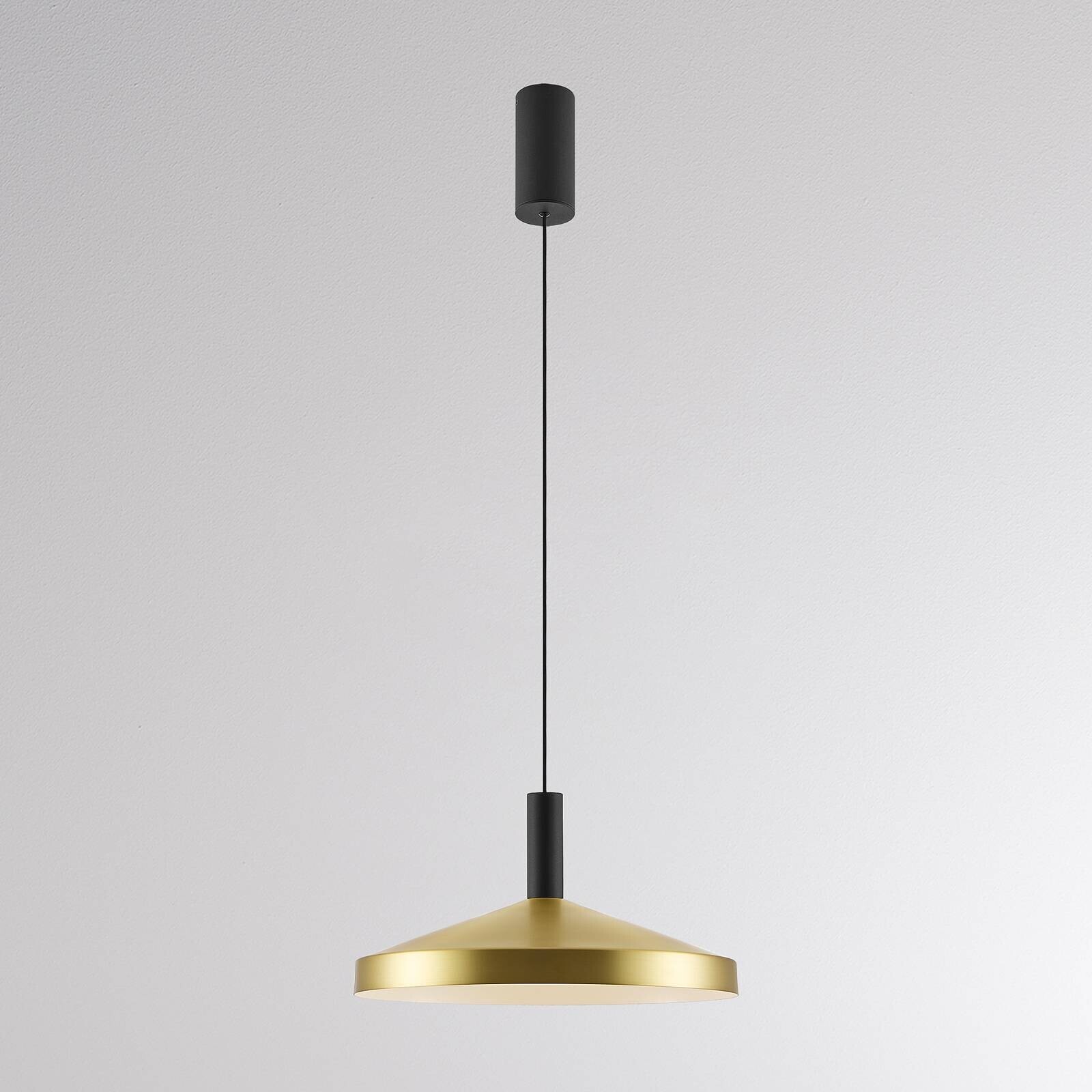 LED závesné svietidlo LORA III, mosadz, Ø 36 cm, stmievateľné, 40° CCT